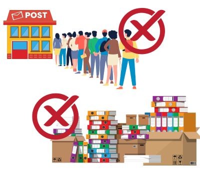 Netask公文管理系統於總收發/秘書在收文後,線上轉給適合的部門進行後續流程審核,再也不會發生逾期漏處理被罰款的尷尬狀況。